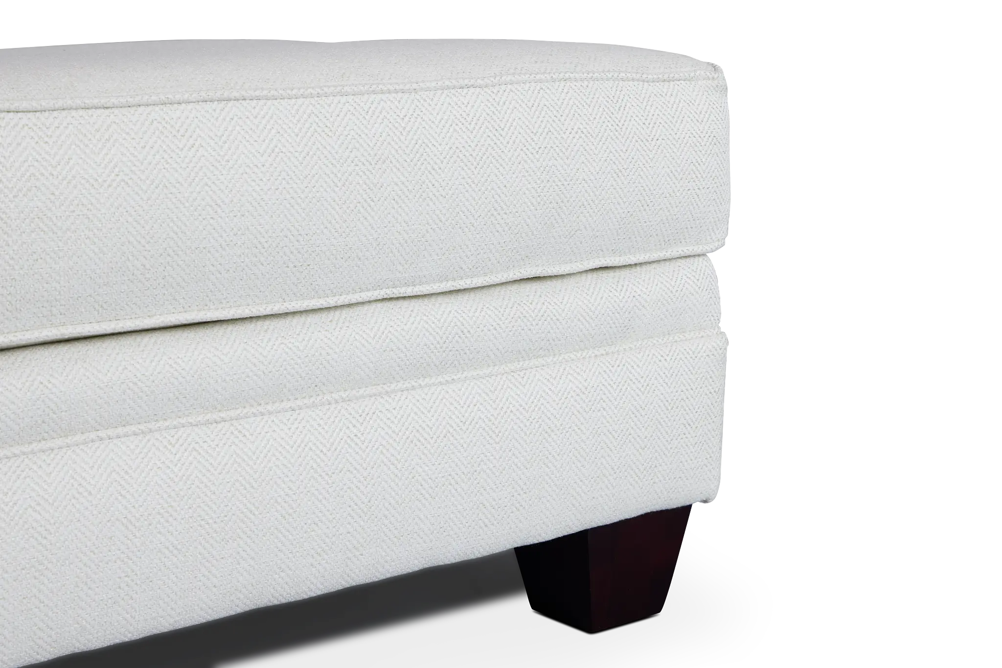 Avery White Fabric Ottoman Avery White Fabric Ottoman