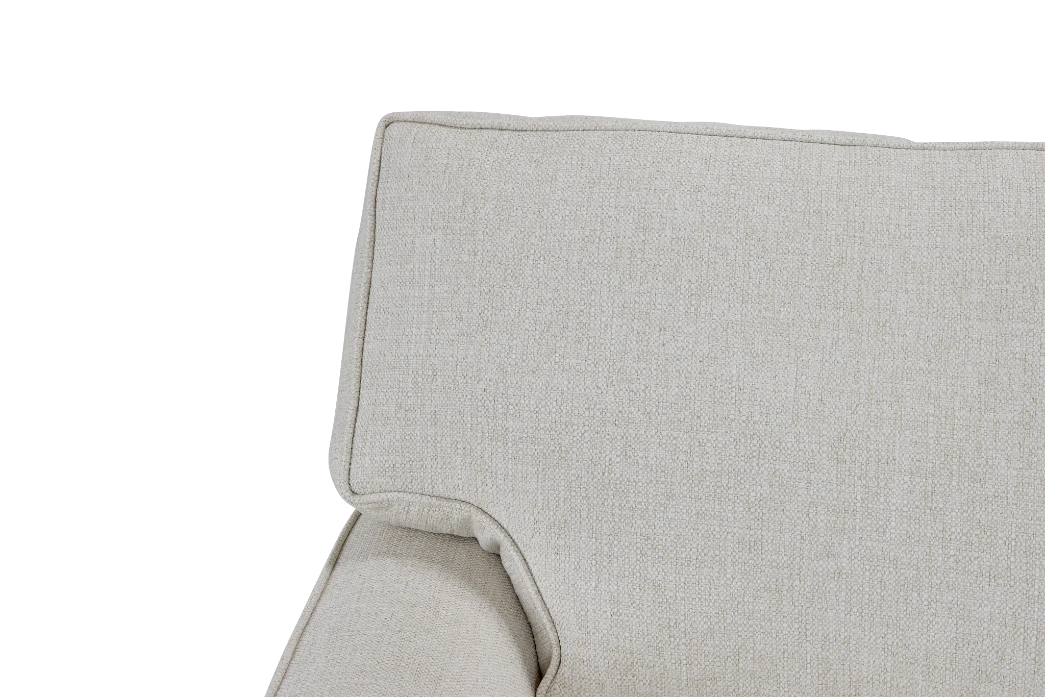 Austin White Fabric Left Chaise Sectional