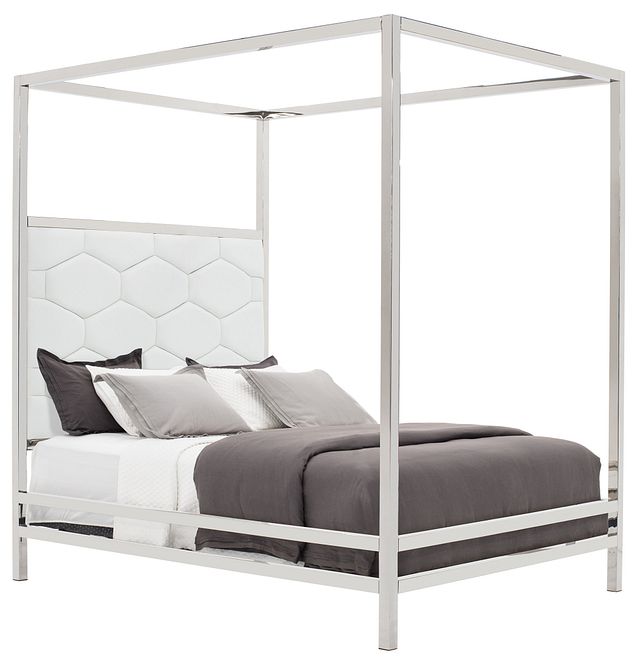 Cortina White Canopy Bed (1)