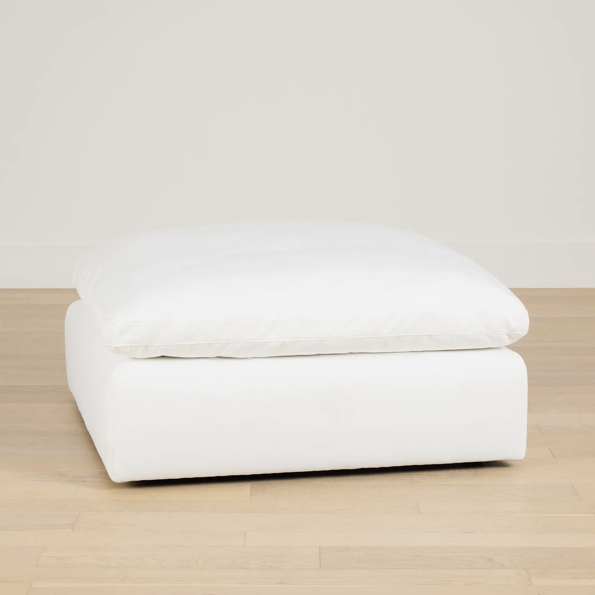 Nixon White Fabric Cocktail Ottoman