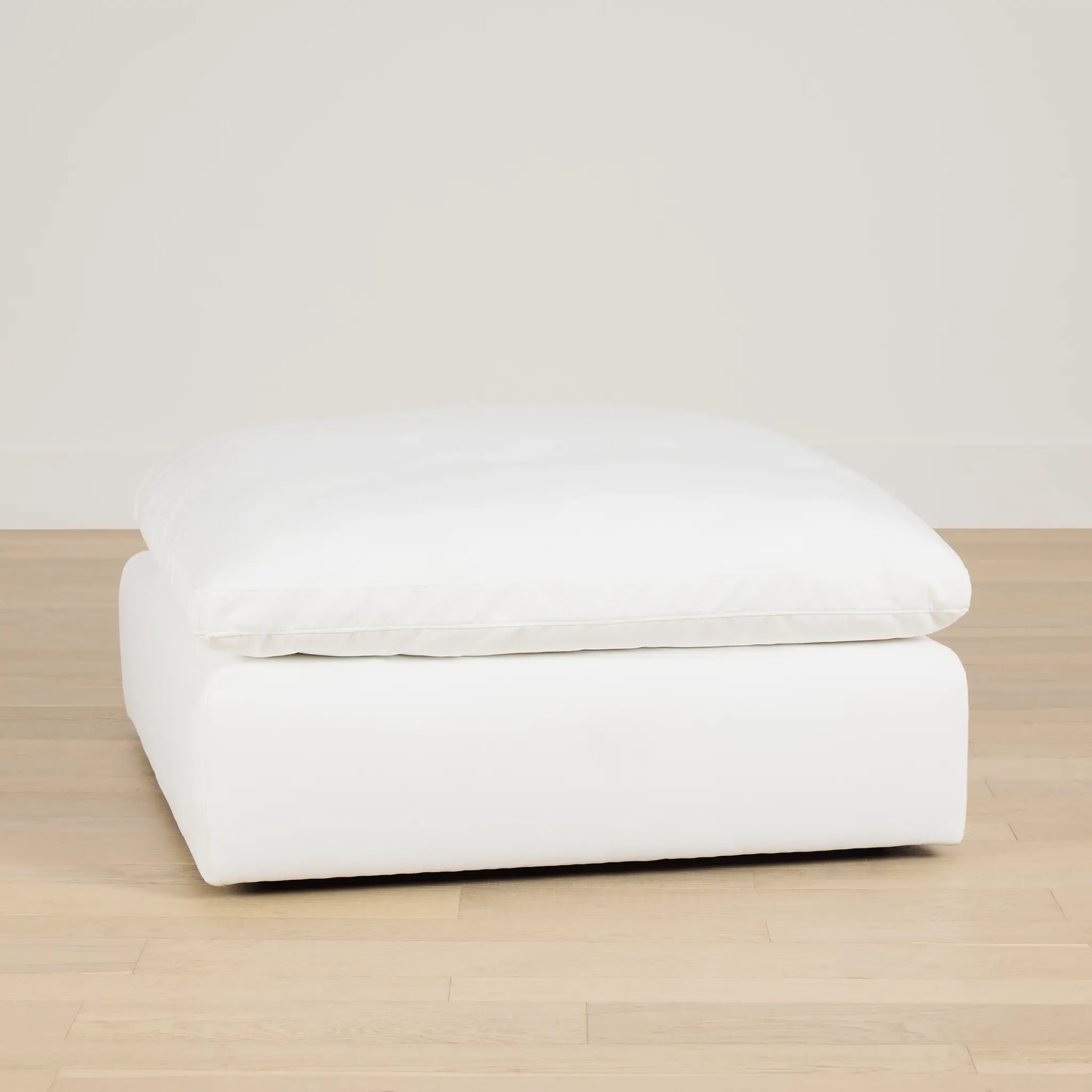 Nixon White Fabric Cocktail Ottoman Nixon White Fabric Cocktail Ottoman