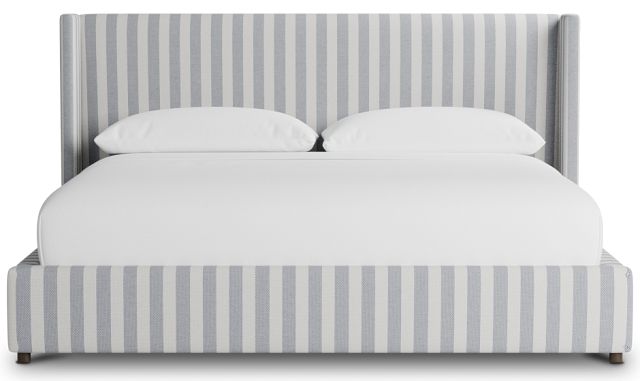 Captiva Sea Lane Dark Blue 48" Upholstered Shelter Bed