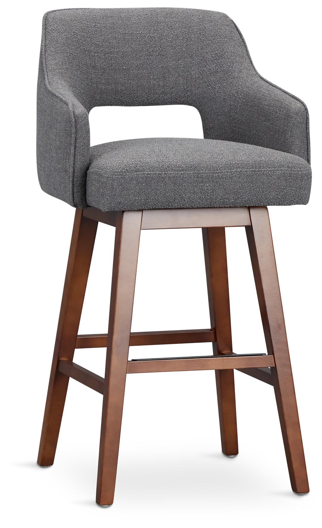 Oberlin Dark Gray Micro 30" Swivel Barstool