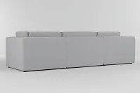 Destin Delray Light Gray Fabric 3-piece Modular Sofa