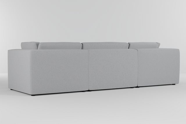 Destin Delray Light Gray Fabric 3 Piece Modular Sofa