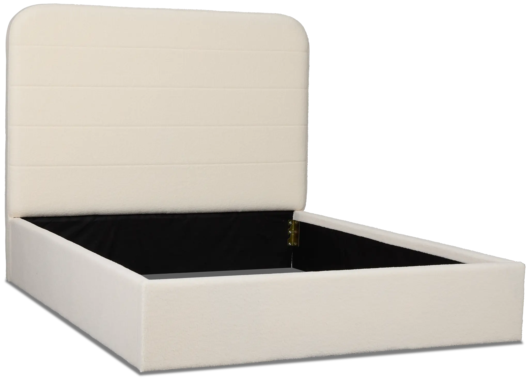 Lyndie Beige Upholstered Platform Bed Lyndie Beige Upholstered Platform Bed