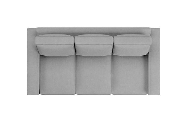 Edgewater Suave Gray 84" Sofa W/ 3 Cushions