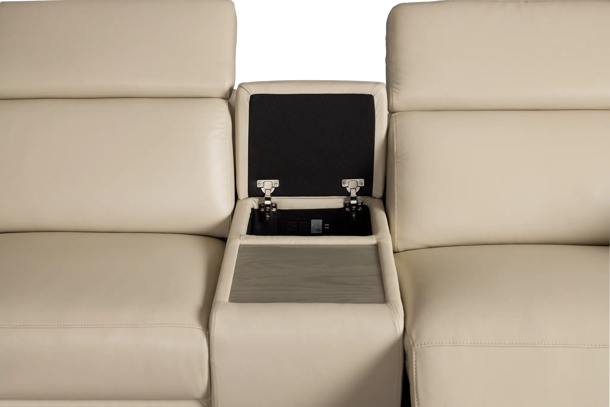 Atlas Taupe Lthr/vinyl Medium Dual Power Right Chaise Sectional Atlas Taupe Lthr/vinyl Medium Dual Power Right Chaise Sectional