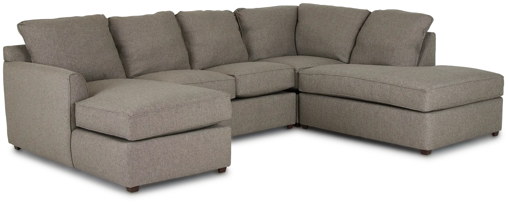 Asheville Brown Fabric Small Right Bumper Sectional Asheville Brown Fabric Small Right Bumper Sectional