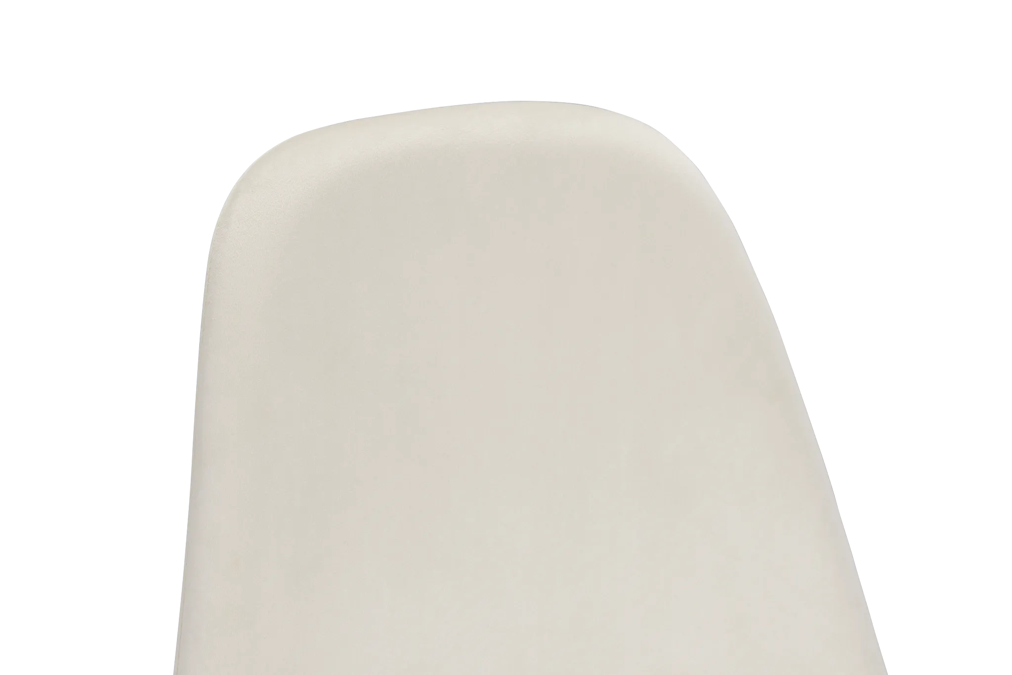 Havana Ivory Velvet Upholstered Side Chair W/ Black Legs