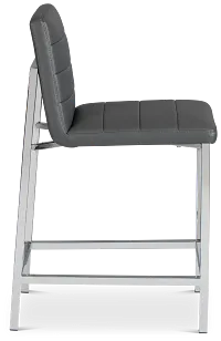 Amalfi Gray 24" Upholstered Barstool