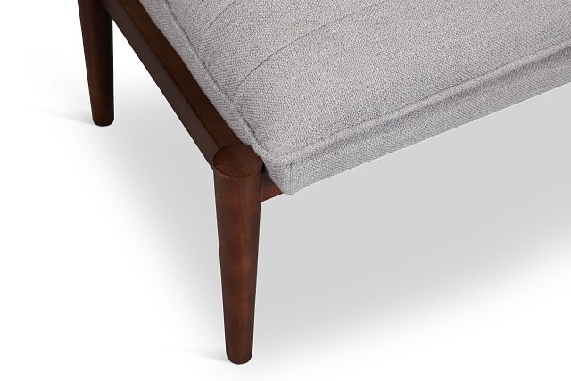 Leith Gray Fabric Accent Ottoman