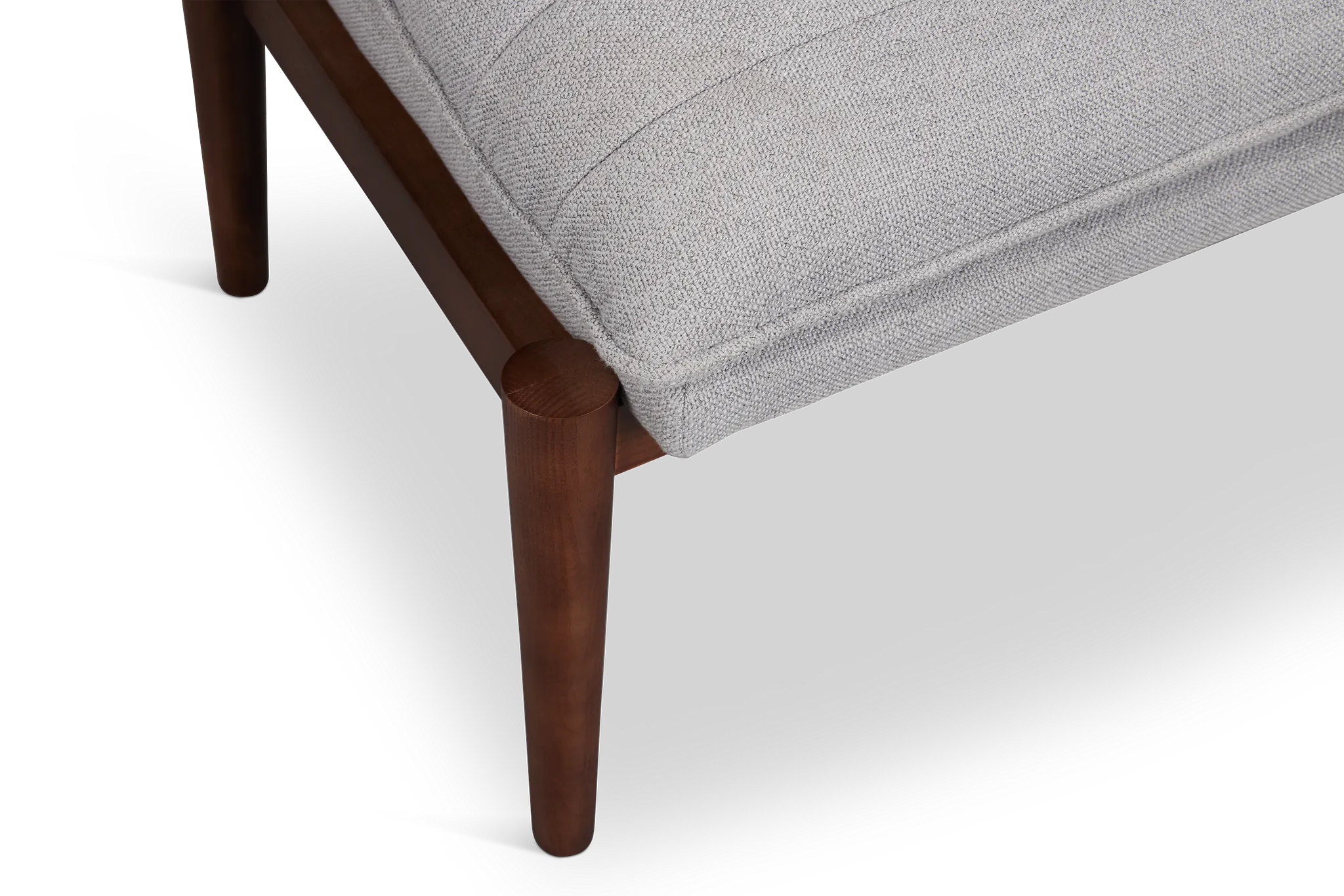 Leith Gray Fabric Accent Ottoman