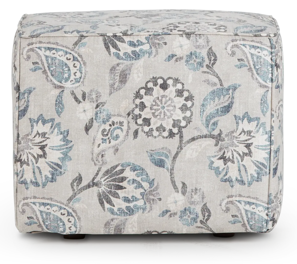 Sylvie Blue Fabric Accent Pouf Sylvie Blue Fabric Accent Pouf