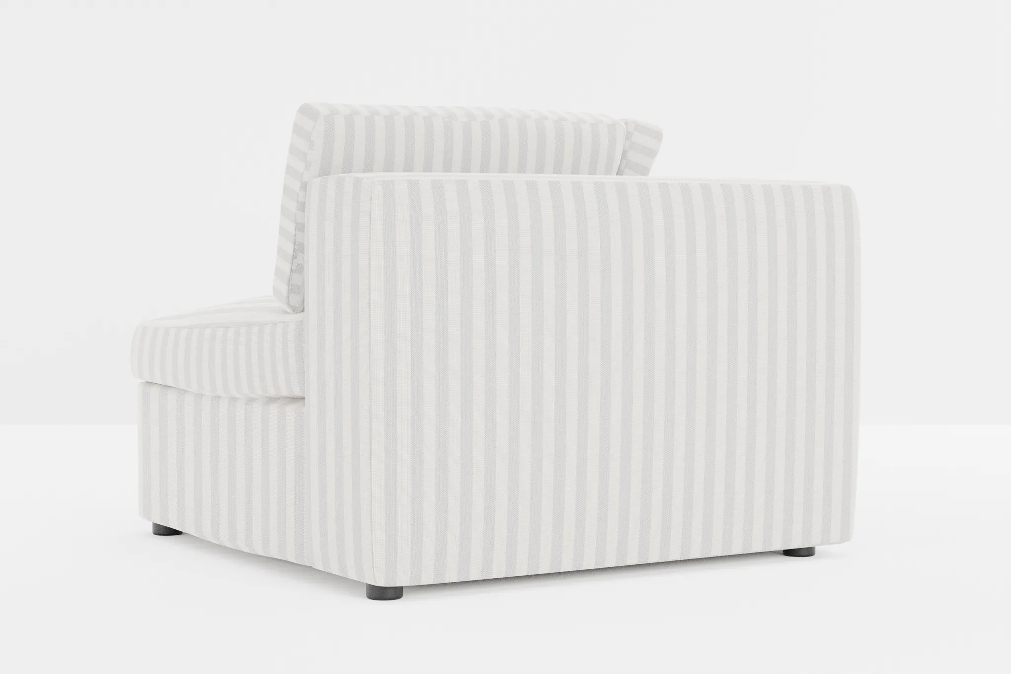 Destin Sea Lane Light Gray Fabric Corner Chair