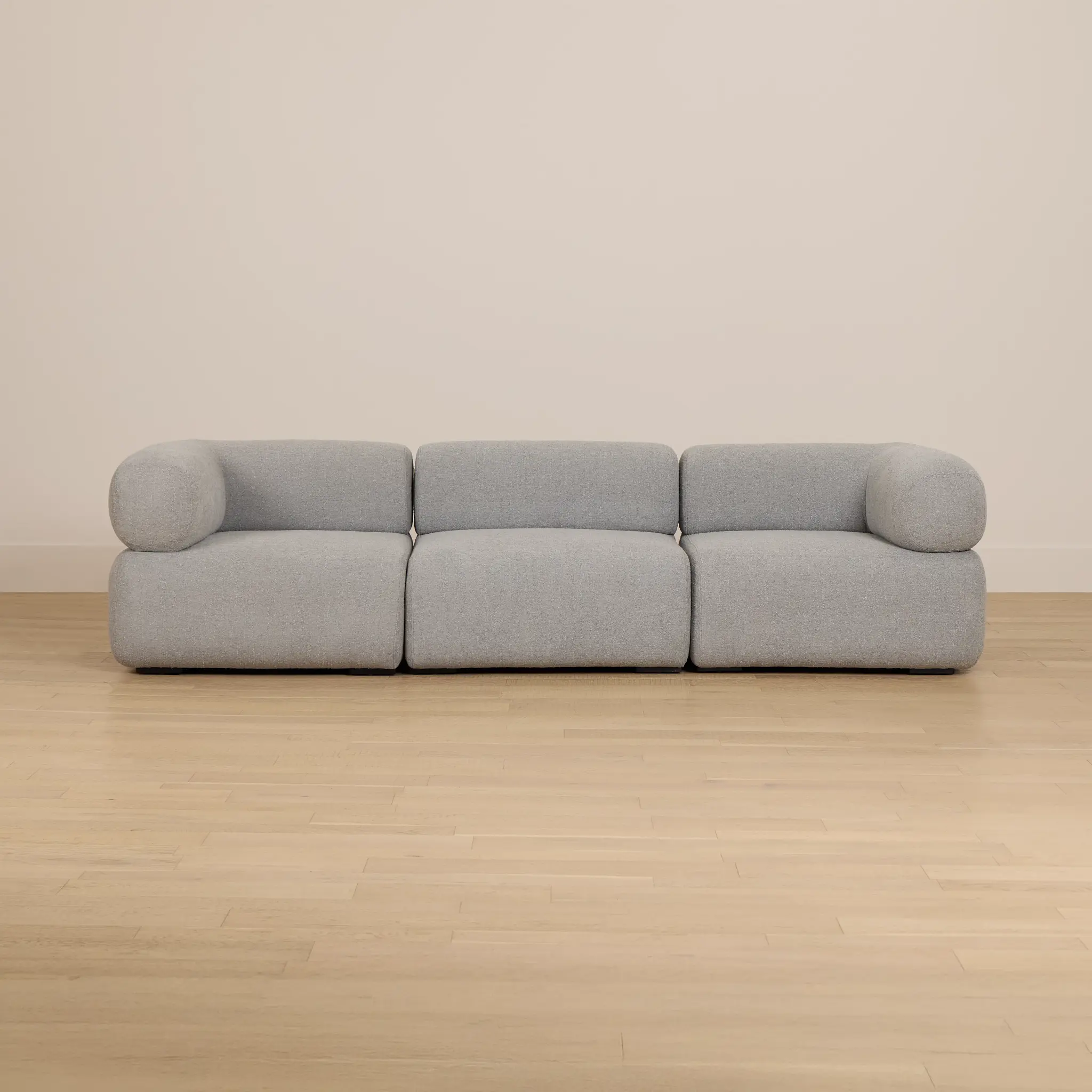 Celeste Light Gray Fabric 3-piece Modular Sofa Celeste Light Gray Fabric 3-piece Modular Sofa