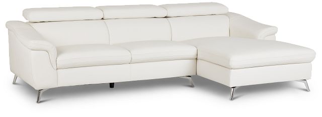 Gunner White Micro Right Chaise Sectional (3)