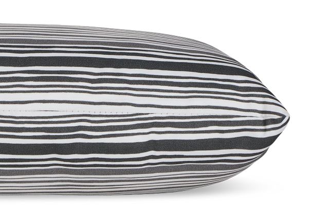 Ombre Black Lumbar Indoor/outdoor Accent Pillow