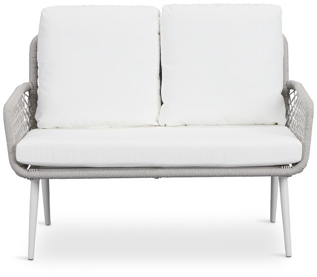 Andes White Woven Sofa