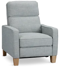 Bayside Light Blue Fabric Power Recliner