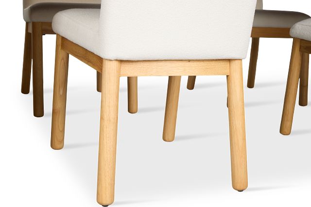 Salida Light Tone Rect Table & 4 Upholstered Chairs