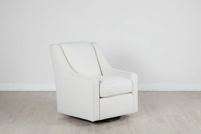 Austin White Fabric Swivel Rocker Glider