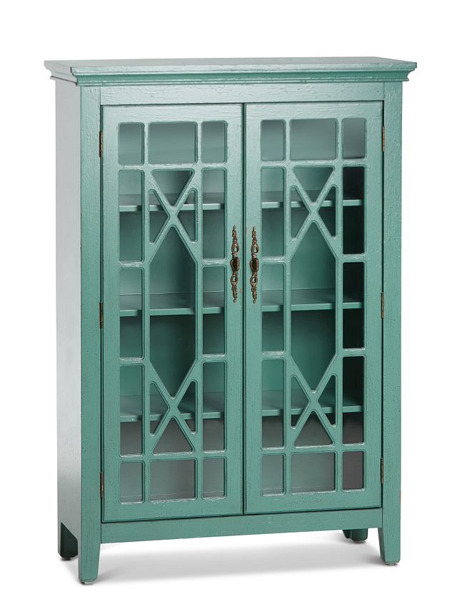 Alexis Teal Tall Two-door Cabinet (0)