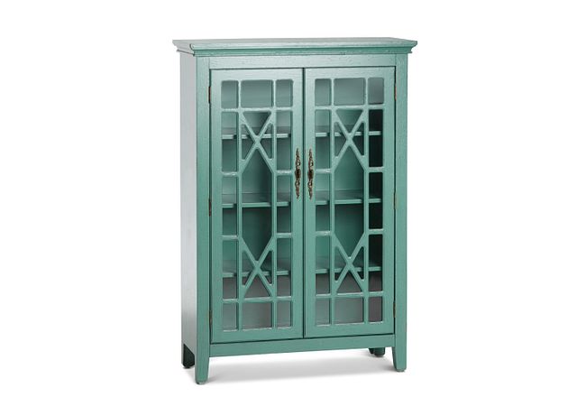 Alexis Teal Tall Two-door Cabinet