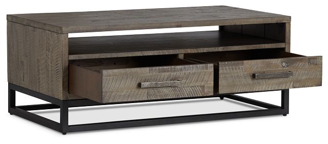 Hayes Light Gray Rectangular Coffee Table