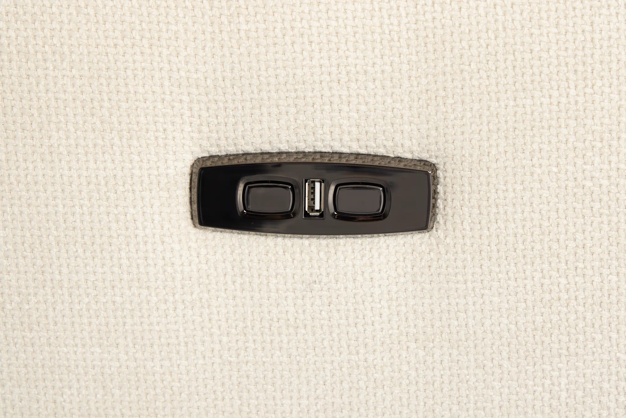 Keaton White Fabric Power Reclining Loveseat W/ Power Headrest Keaton White Fabric Power Reclining Loveseat W/ Power Headrest