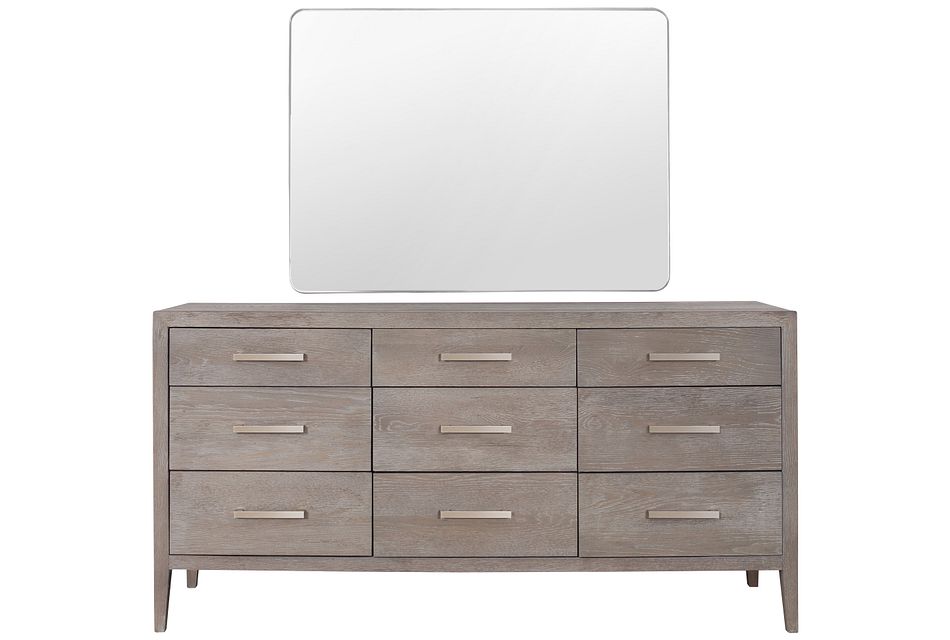 Berlin Light Tone Dresser Mirror Bedroom Dressers Mirrors