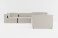 Destin Revenue Beige Fabric 6-piece Modular Sectional