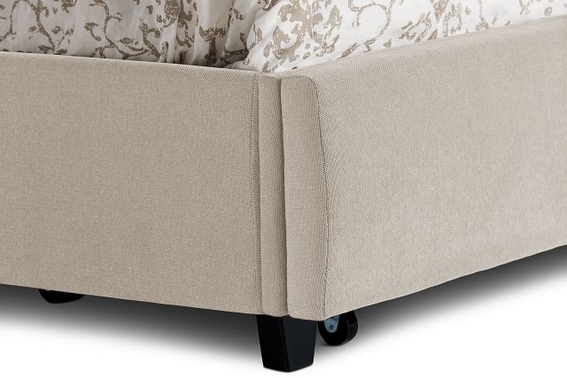 Cora Taupe Uph Platform Storage Bed