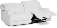 Reign White Lthr/vinyl Power Reclining Sofa