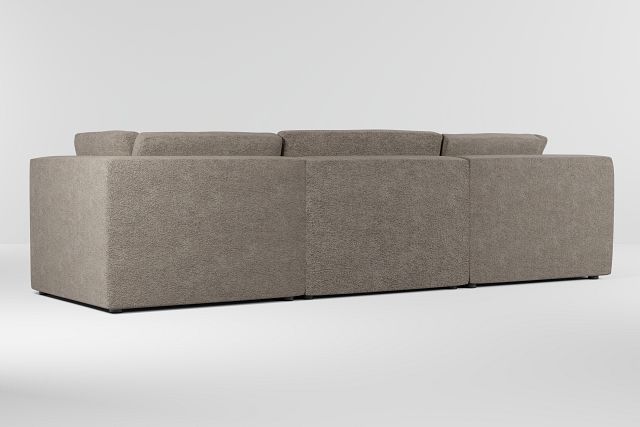 Destin Elite Brown Fabric 3 Piece Modular Sofa