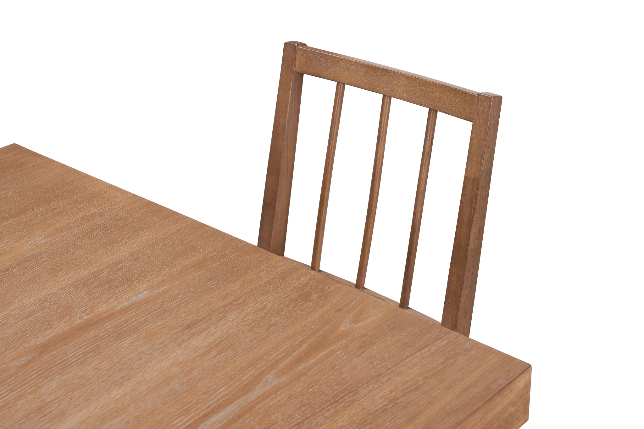 Provo Mid Tone Trestle Table, 4 White Chairs & Bench