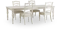 Savannah Ivory Rect Table & 4 Chairs