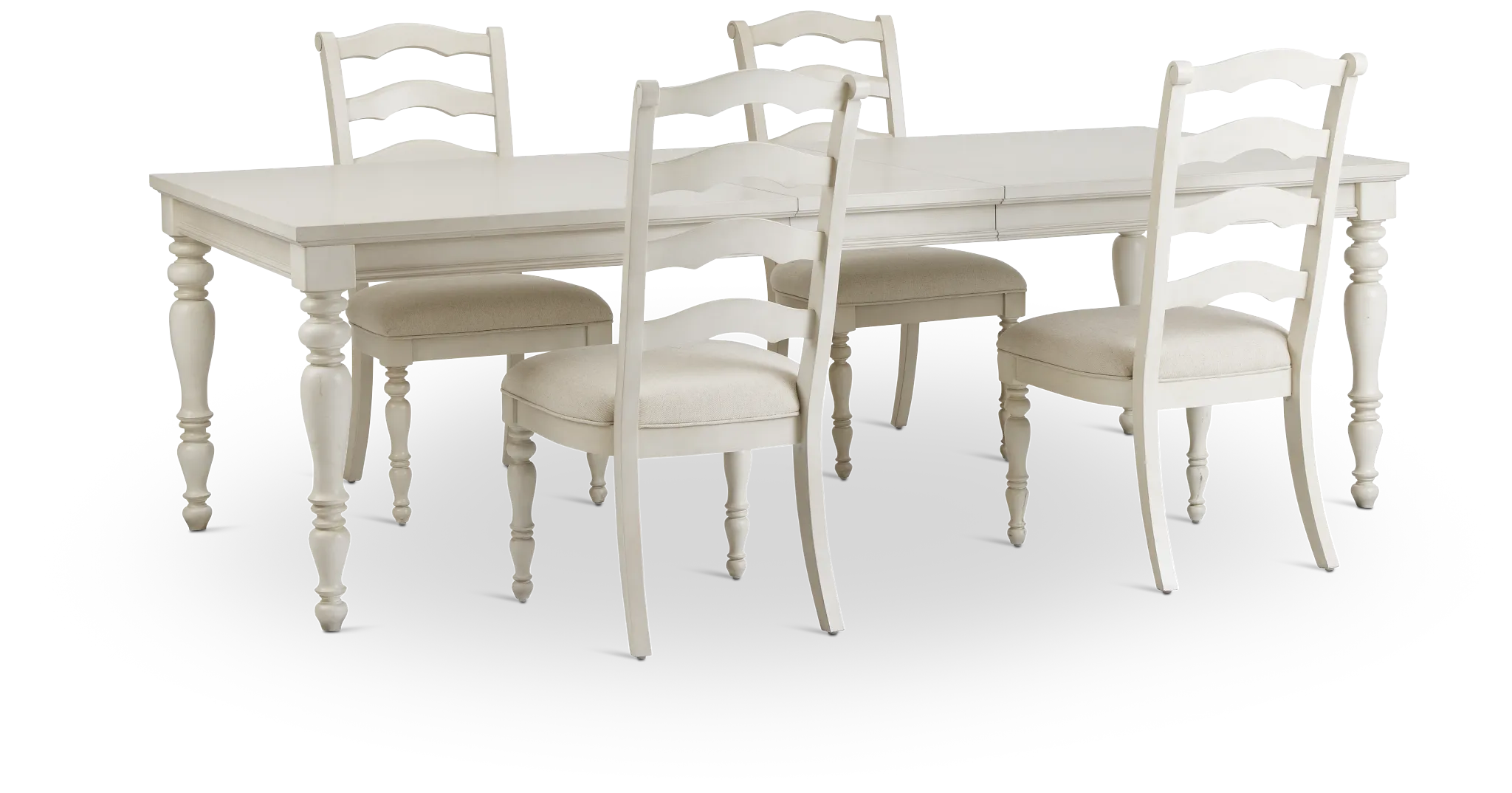 Savannah Ivory Rect Table & 4 Chairs