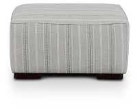 Farmhouse Green Fabric Cocktail Ottoman