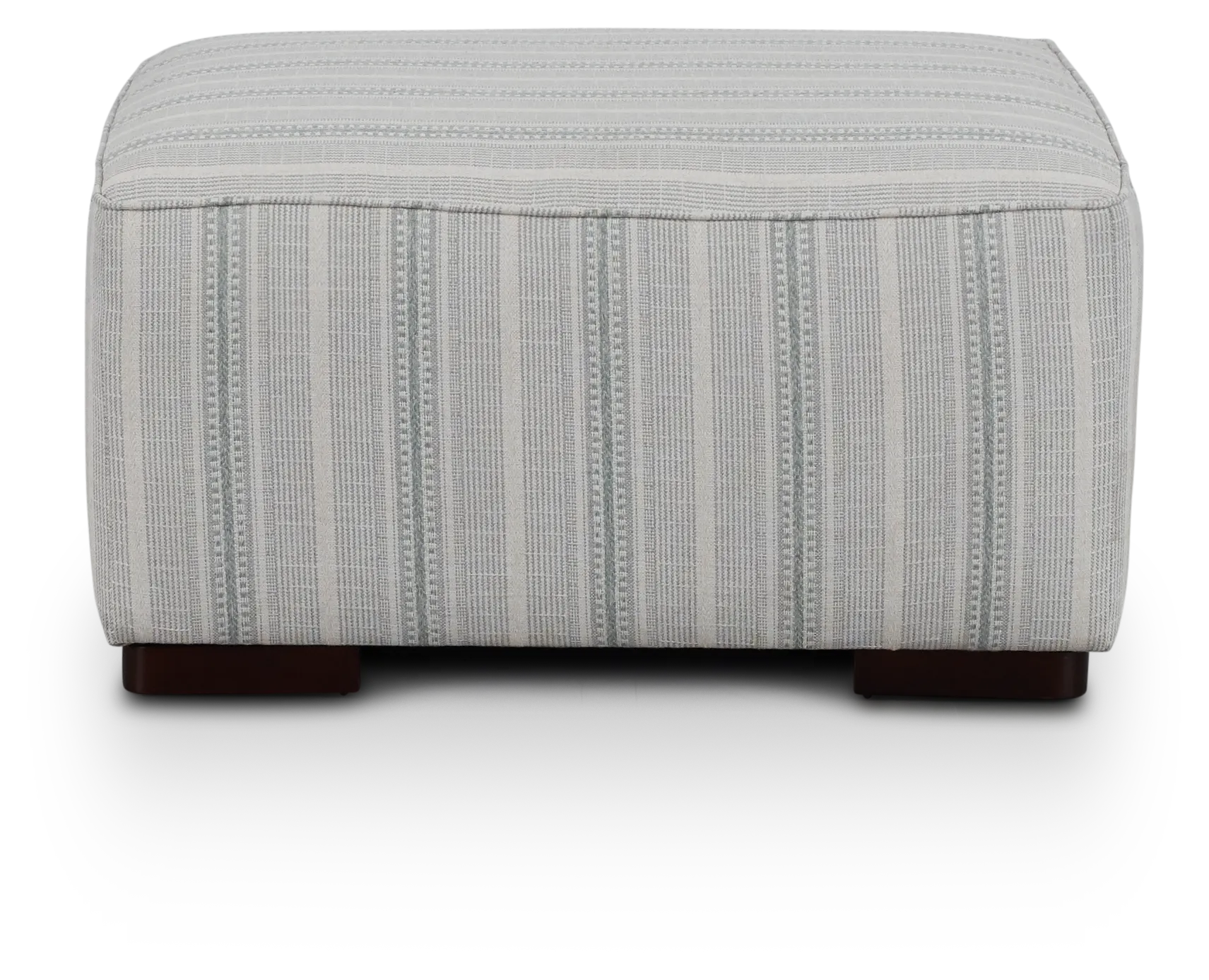 Farmhouse Green Fabric Cocktail Ottoman
