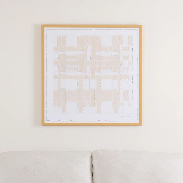 Fia Beige Framed Wall Art