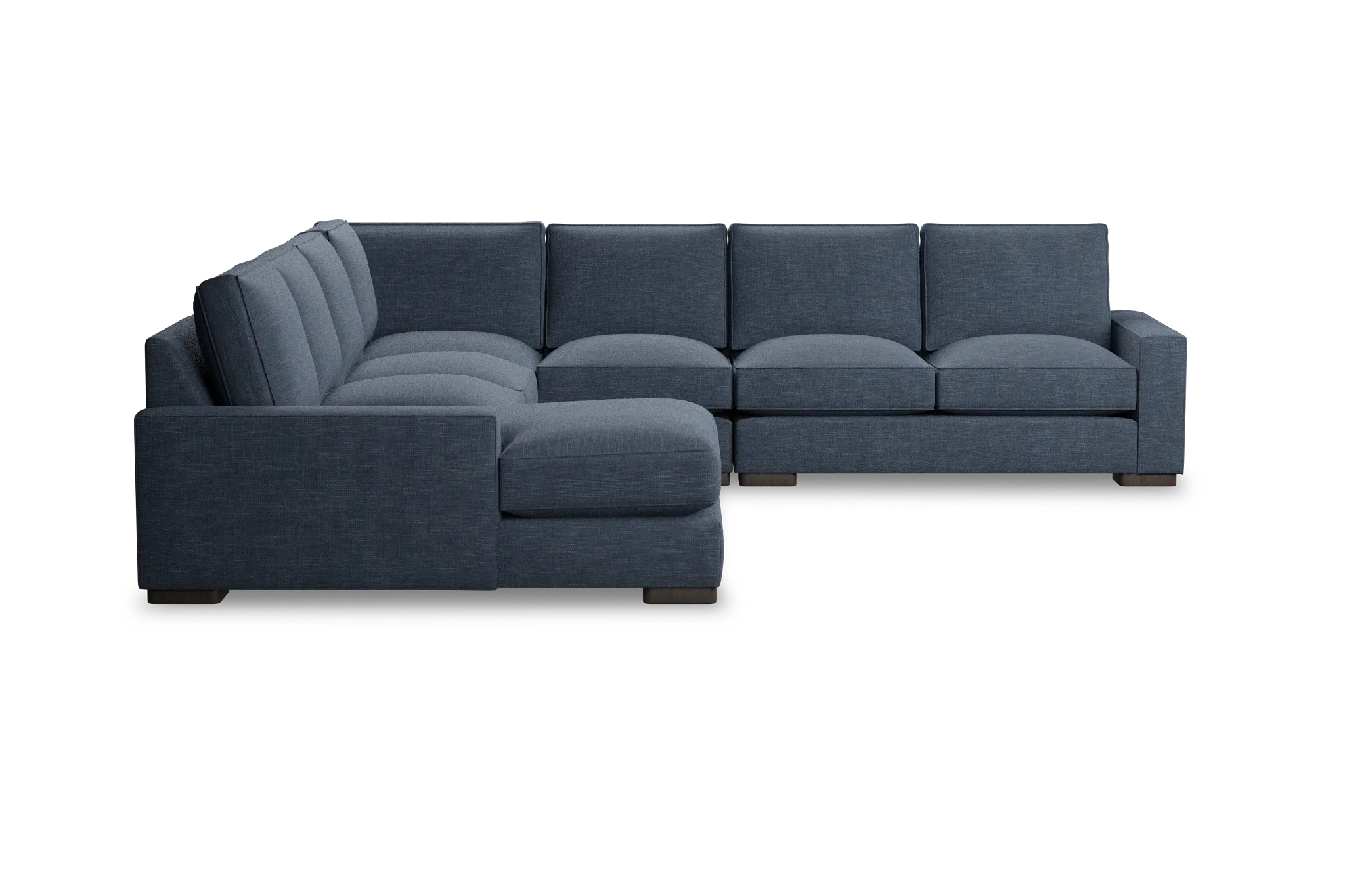 Edgewater Elevation Dark Blue Large Left Chaise Sectional
