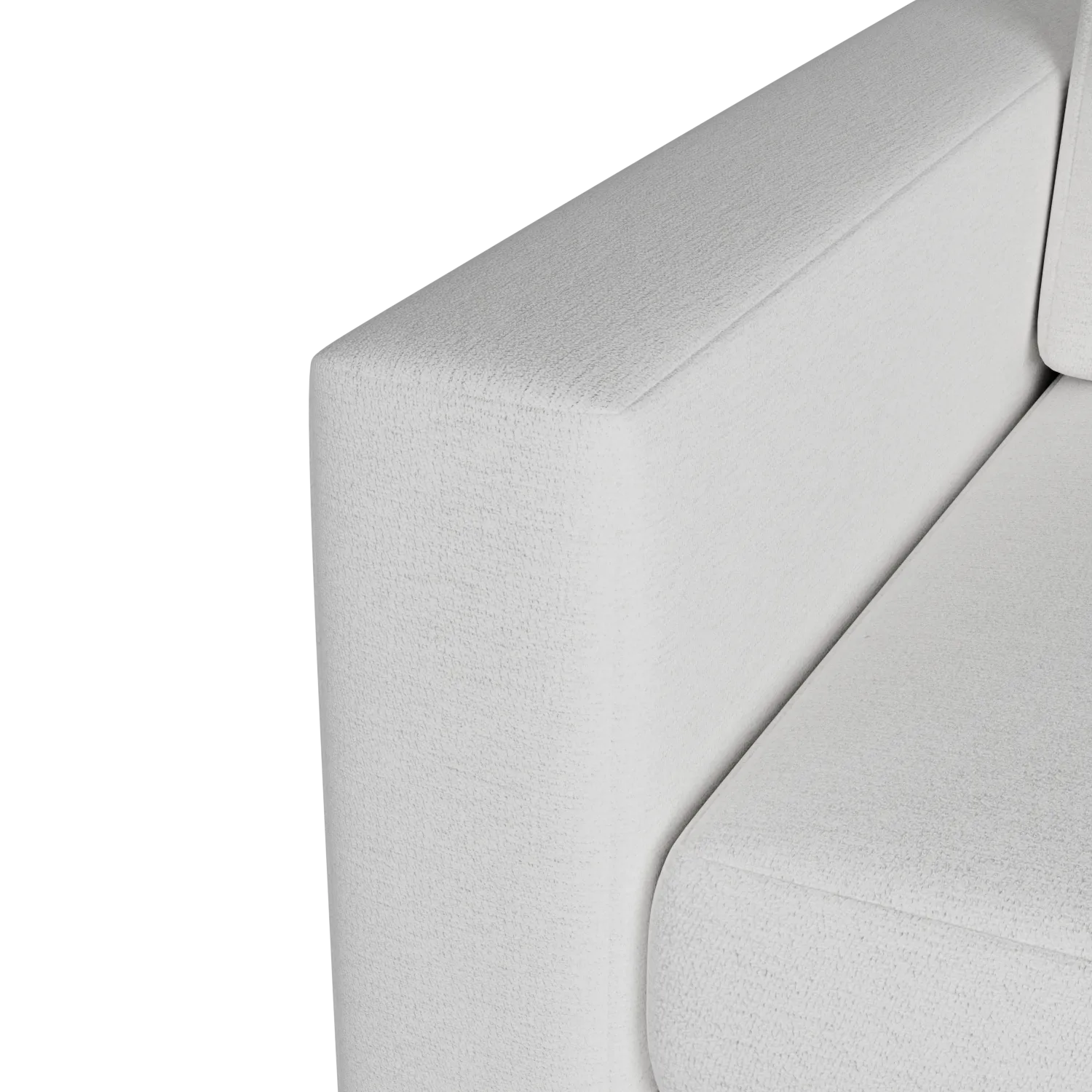 Citymod White Fabric Left Chair
