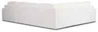 Teddy White Fabric Medium Right Chaise Sectional