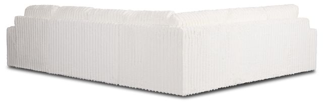 Teddy White Fabric Medium Right Chaise Sectional