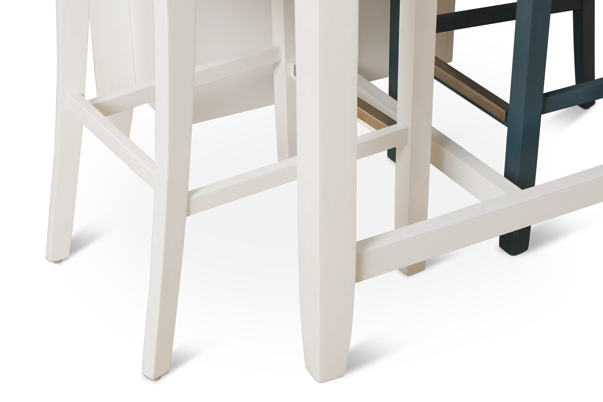 Edgartown White Storage High Table & Mixed Barstools Edgartown White Storage High Table & Mixed Barstools