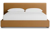 Grayton Elite Light Brown 44" Upholstered Platform Bed
