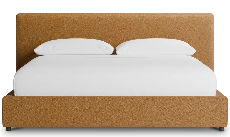 Grayton Elite Light Brown 44" Upholstered Platform Bed Grayton Elite Light Brown 44" Upholstered Platform Bed