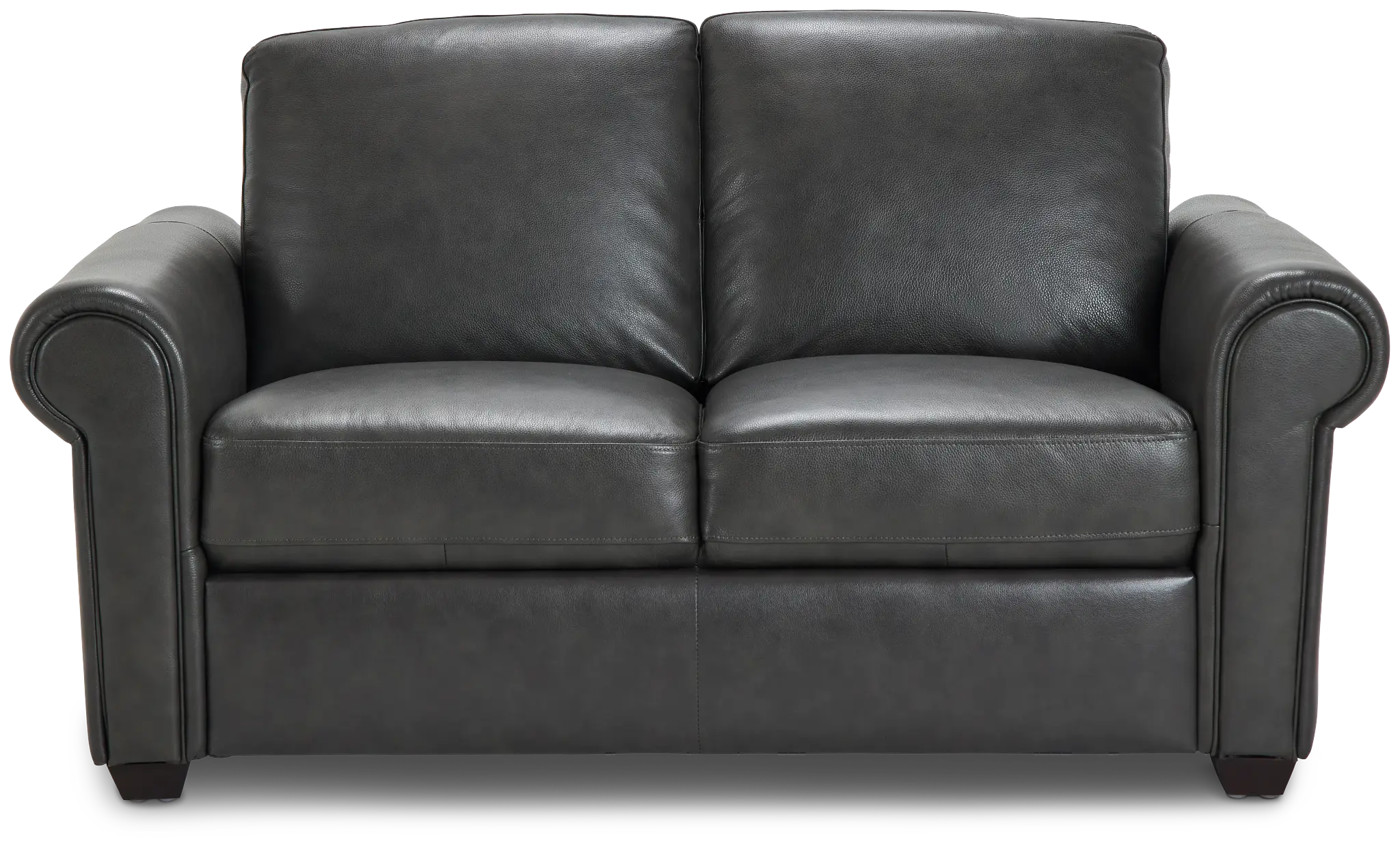 Lincoln Dark Gray Lthr/vinyl Loveseat Lincoln Dark Gray Lthr/vinyl Loveseat