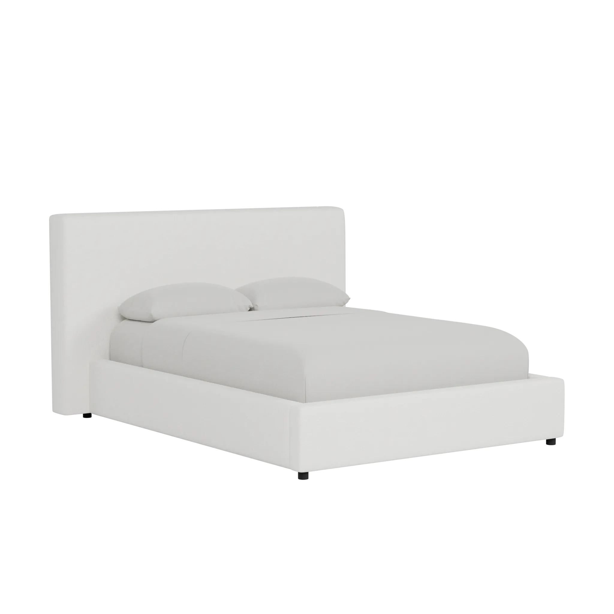 Grayton Sutton White 44" Upholstered Platform Bed